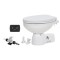 Jabsco Quiet Flush E2 Fresh Water Toilet Regular Bowl - &ndash; Soft Close Lid