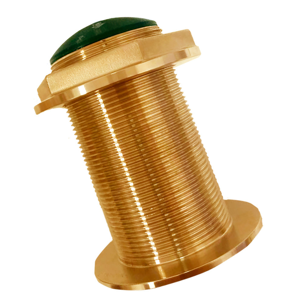Echonautics Bronze Low-Profile Thru-Hull Low-Frequency CHIRP Transducer - 300W, 0&deg; Tilt, 40-75kHz