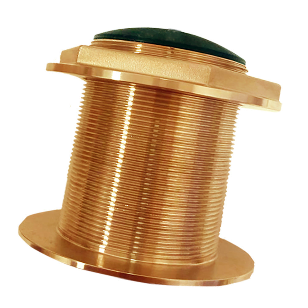 Echonautics Bronze Low-Profile Thru-Hull Medium-Frequency CHIRP Transducer - 1kW, 0&deg; Tilt, 85-135kHz