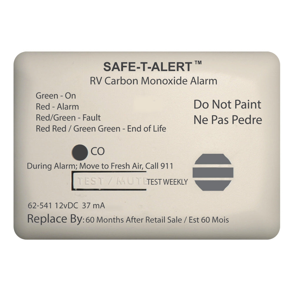 Safe-t-alert 62 Series Carbon Monoxide Alarm RV Surface Mount