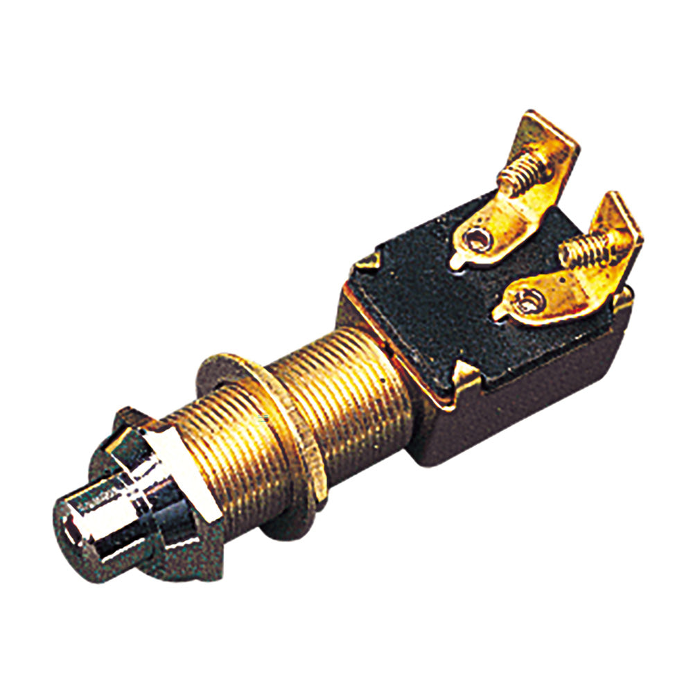 Sea-Dog Momentary Push Button Switch - Stamped Brass