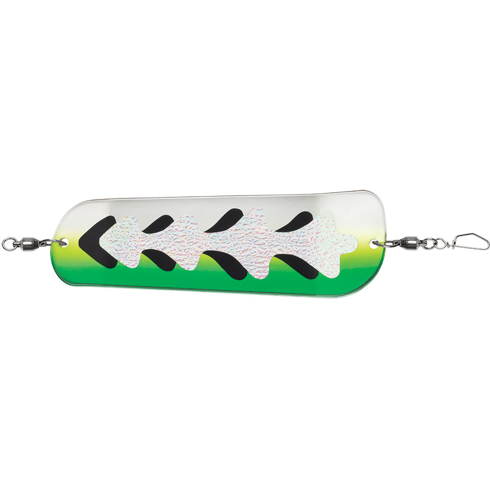 Luhr-Jensen Money Roll Flasher - 8-1/4" - Glow Biohazard