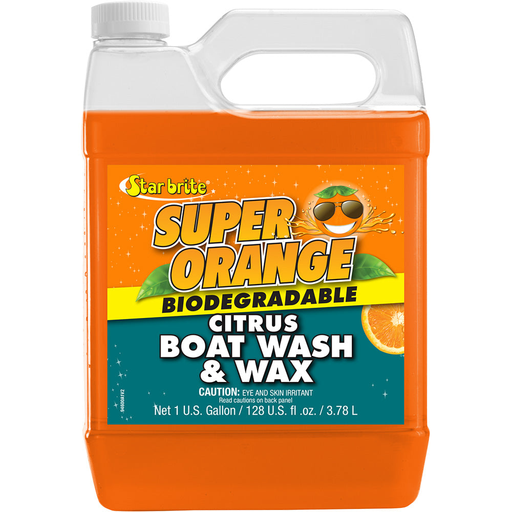 Star brite Super Orange Citrus Boat Wash &amp; Wax - Fresh &amp; Salt Water - 1 Gallon