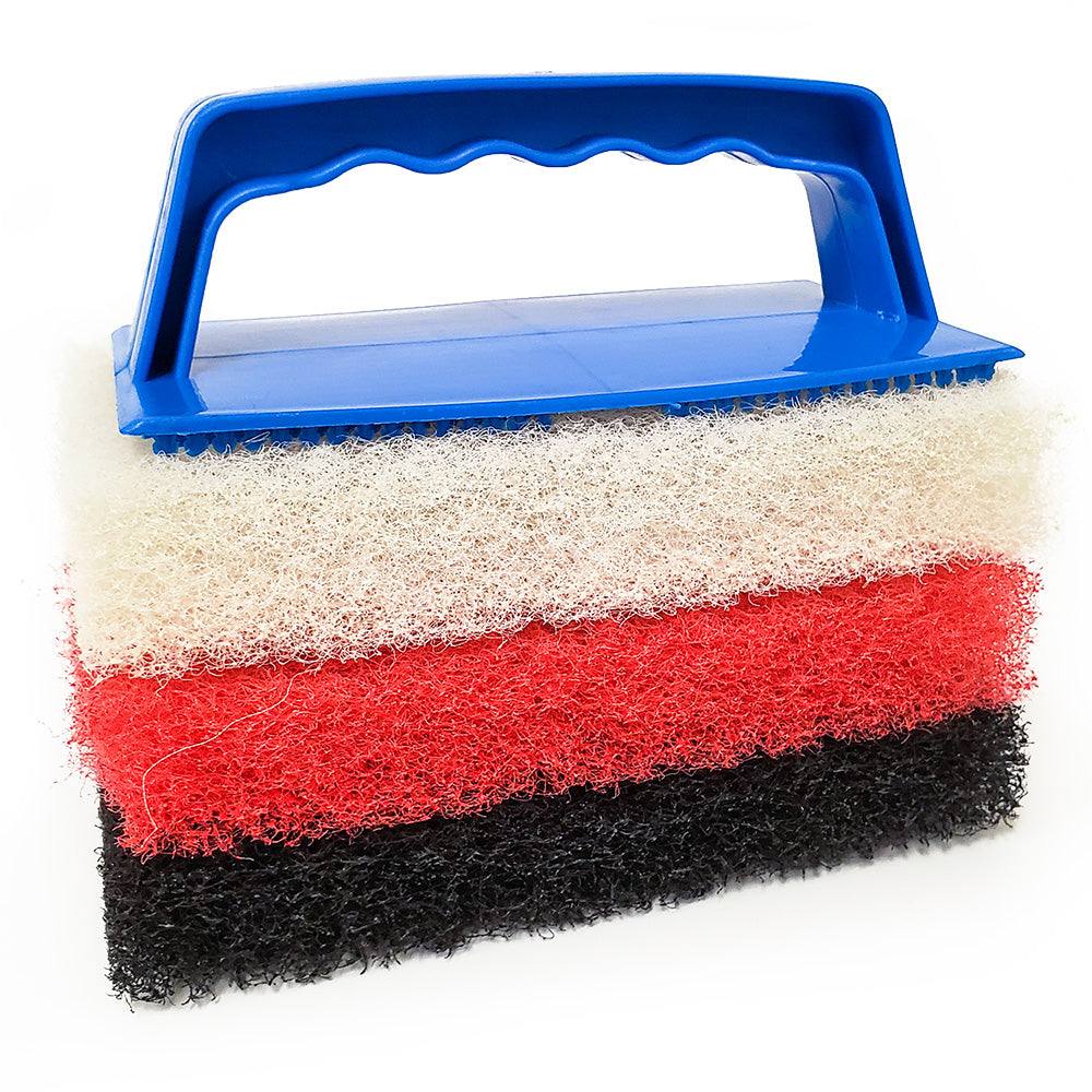 Star brite Large Multi-Texture Scrub Pad Kit w/Interchangeable Handle