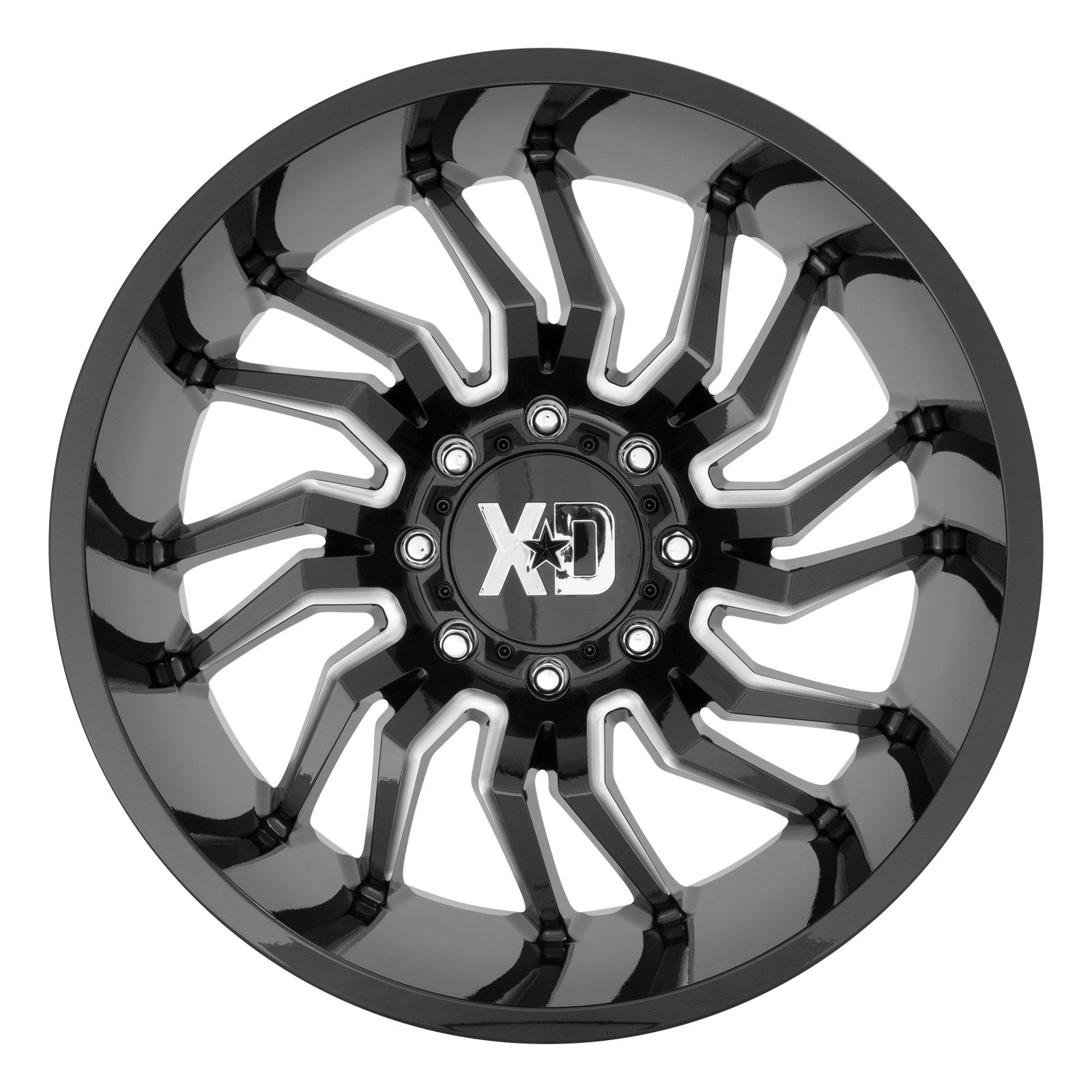 XD858 22X10 5X5.5 Gloss Black Mill -18MM