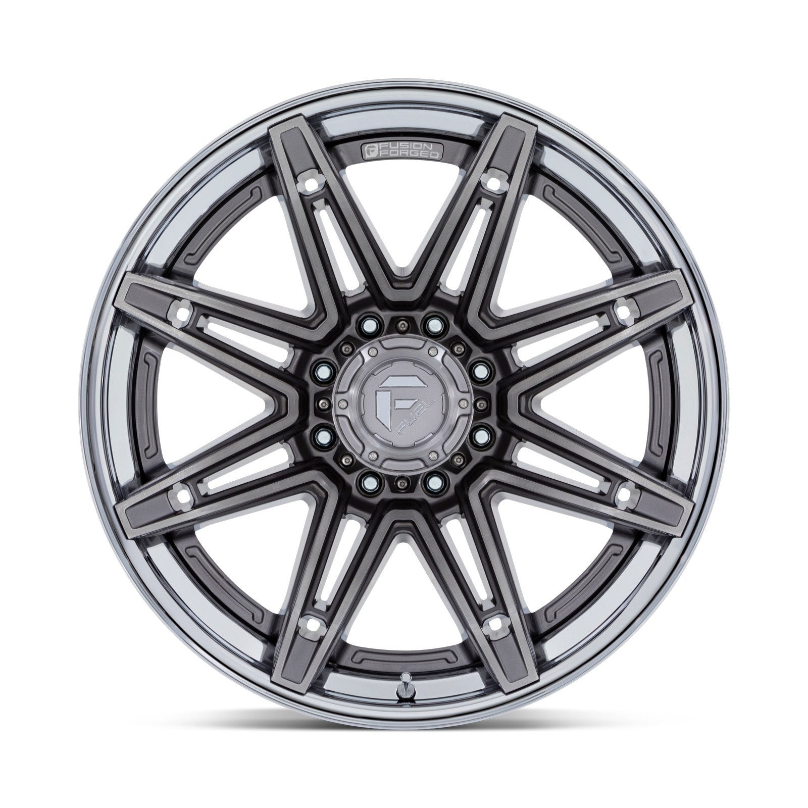 Fuel 1PC Brawl 24X12 8X180 124 -44 Pltnm-Chr