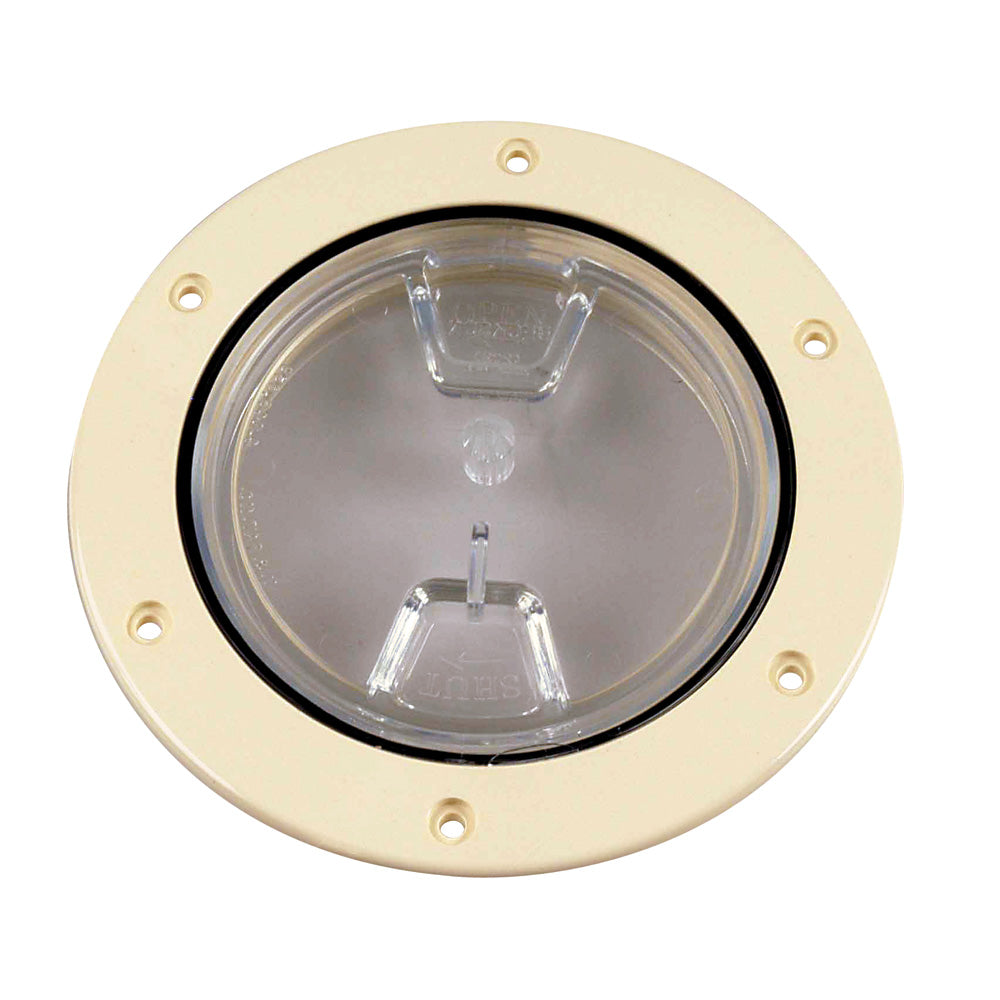 Beckson 4" Clear Center Screw-out Deck Plate