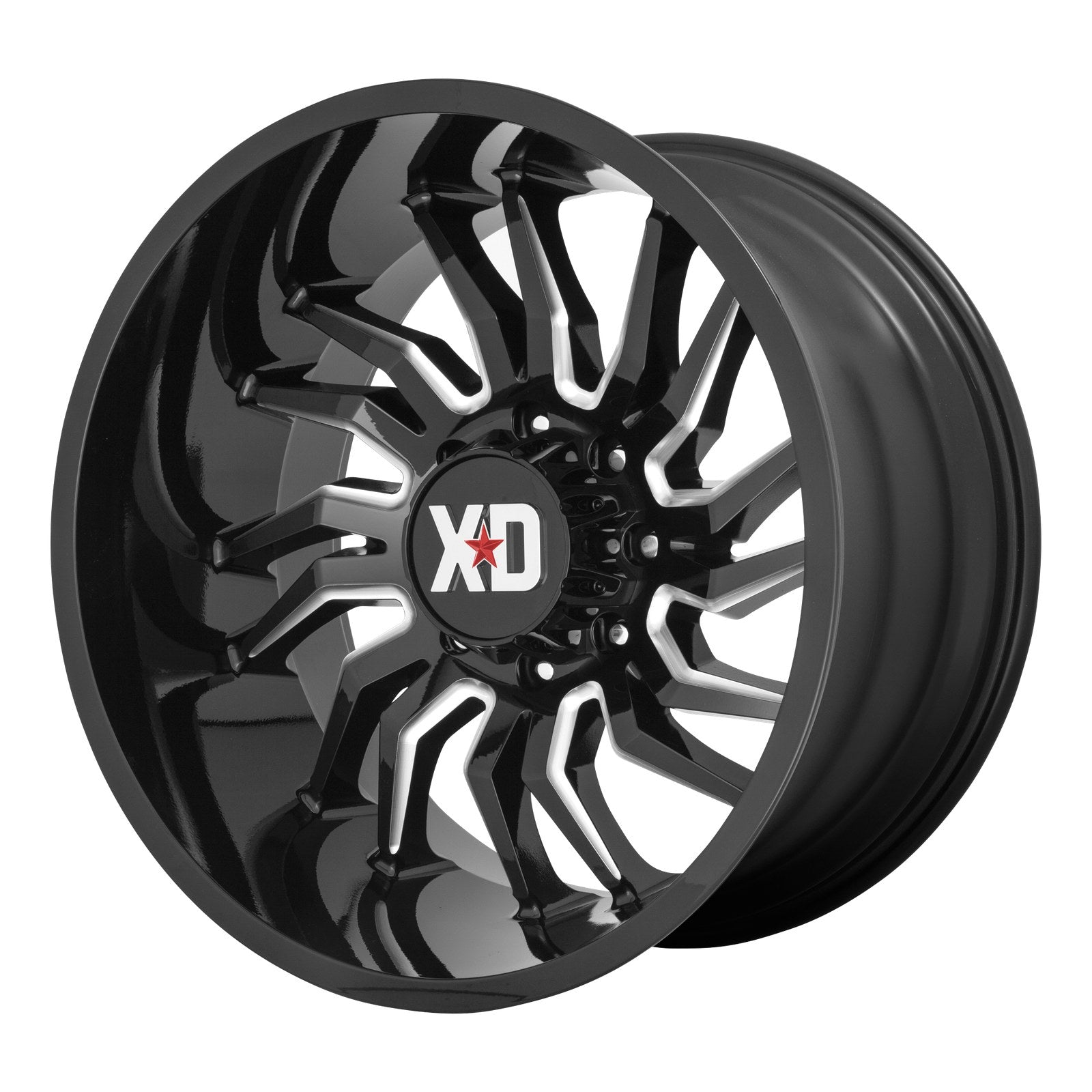 XD858 22X10 5X5.5 Gloss Black Mill -18MM