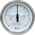Faria 4" Chesapeake SS White Engine Synchronizer - Dual Gas &amp; Var Ratio Alt Diesel