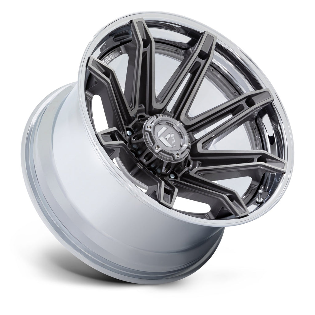 Fuel 1PC Brawl 24X12 8X180 124 -44 Pltnm-Chr