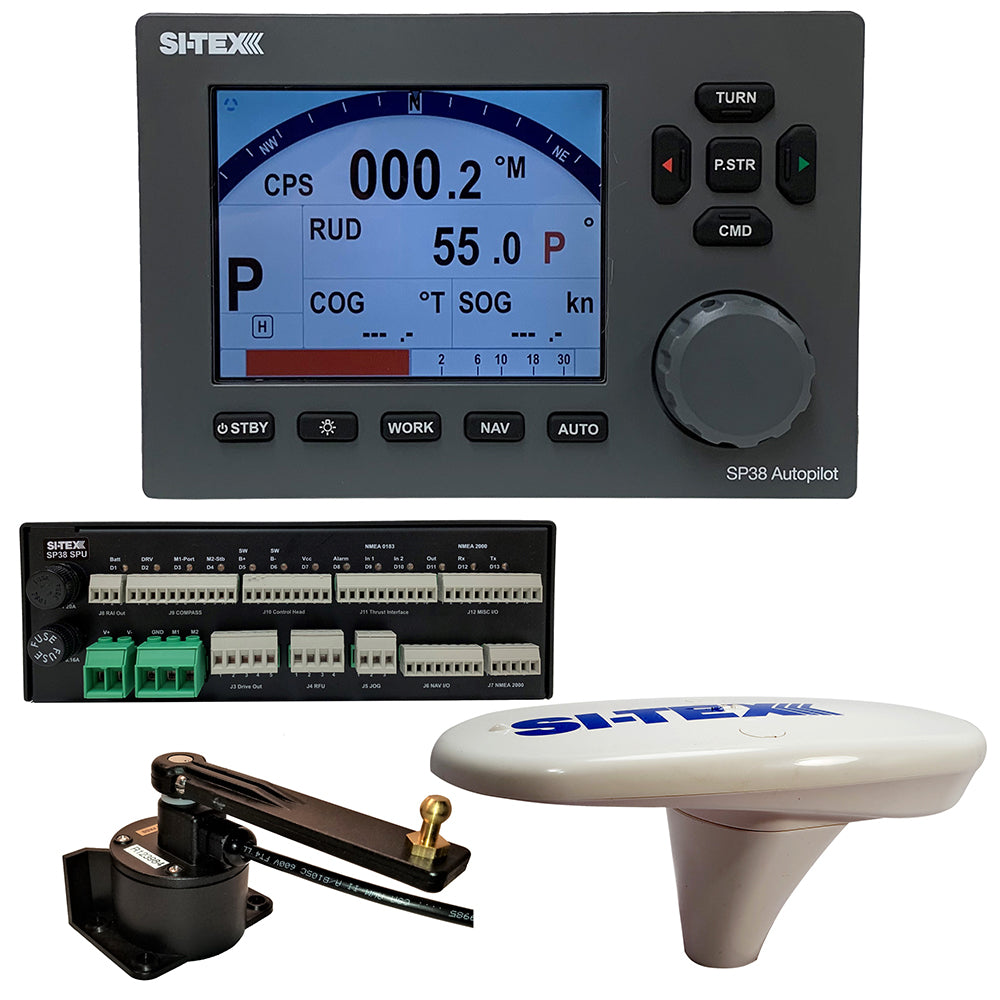 SI-TEX SP38-18 Autopilot Core Pack Including Compact GPS Compass &amp; RotaryFeedback, No Pump