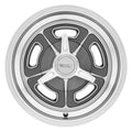 American Racing Vintage VN502 CAP 3PC SNAP IN - MAG GRAY MACH