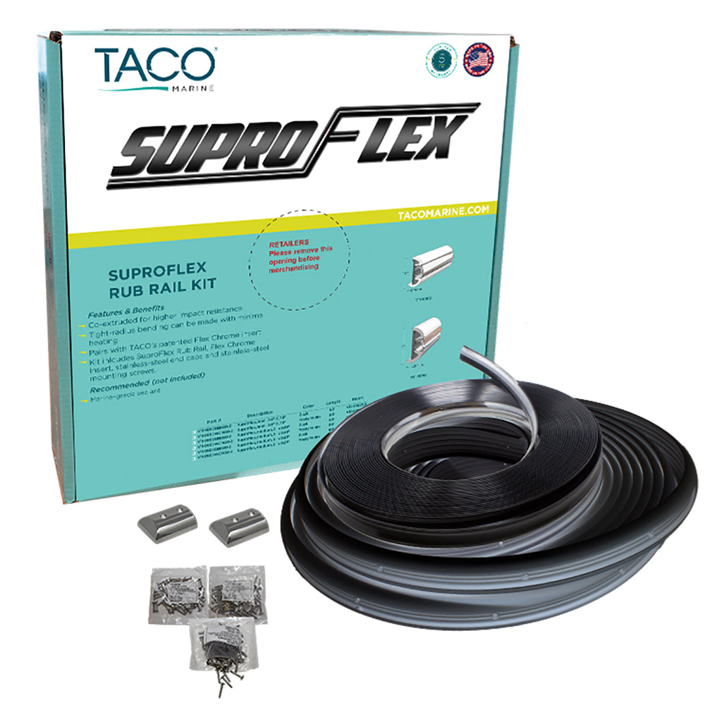 Taco Suproflex Rub Rail Kit - W/flex Insert - H X . W X 60'