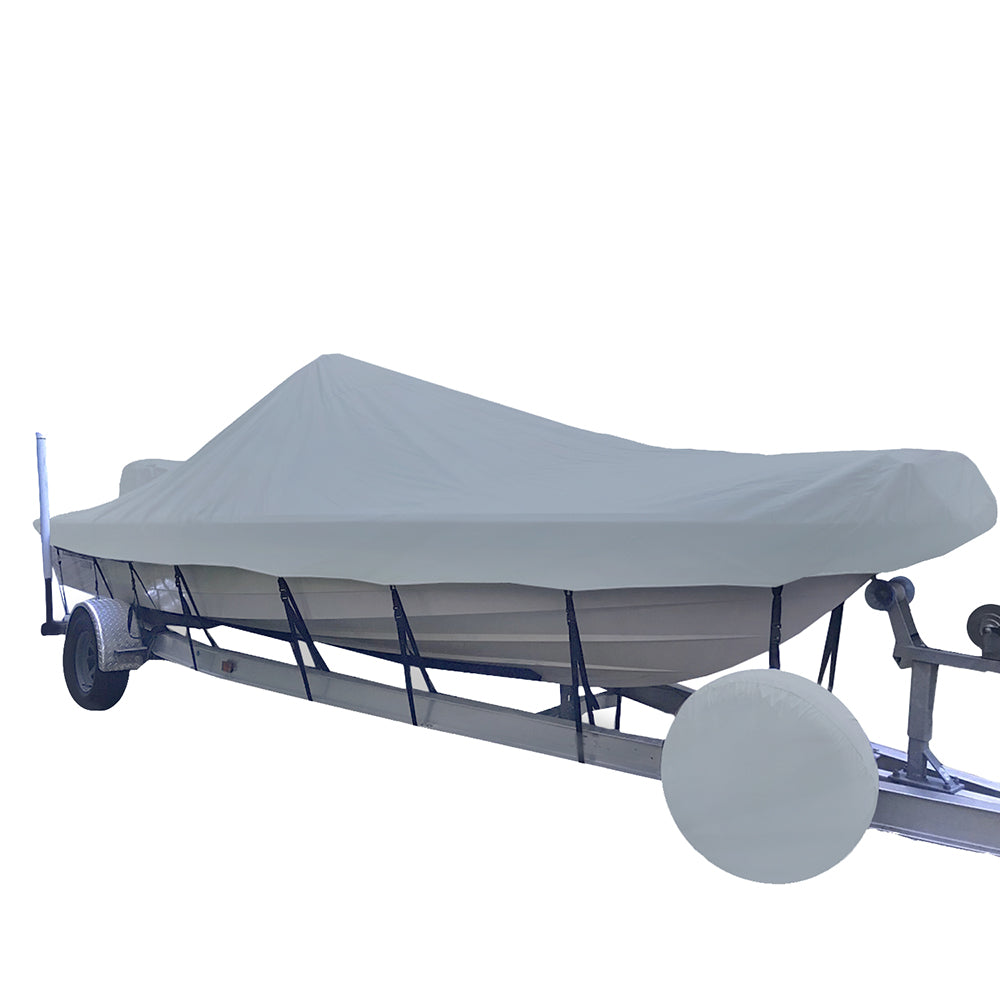 Carver Sun-DURA&reg; Narrow Series Styled-to-Fit Boat Cover f/24.5' V-Hull Center Console Shallow Draft Boats - Grey
