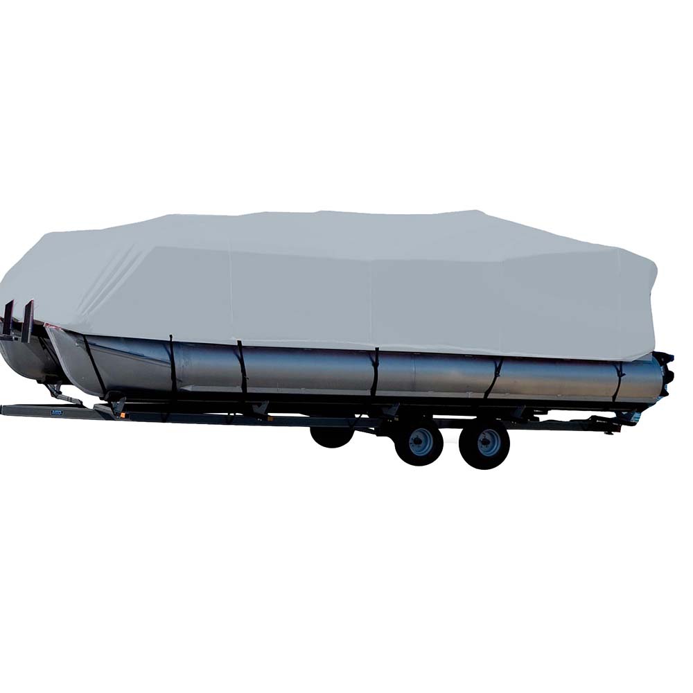 Carver Sun-DURA&reg; Styled-to-Fit Boat Cover f/22.5' Pontoons w/Bimini Top &amp; Partial Rails - Grey