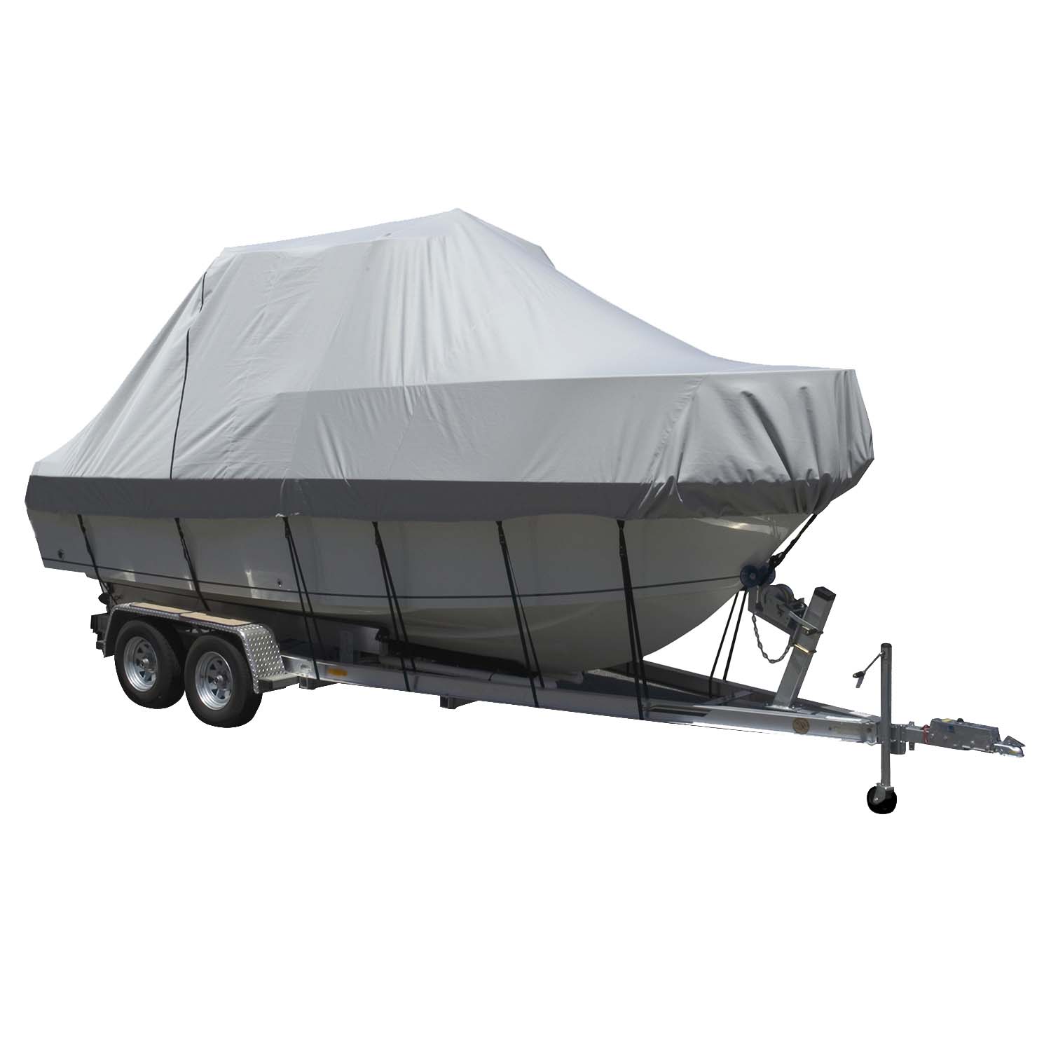 Carver Sun-DURA&reg; Specialty Boat Cover f/27.5' Walk Around Cuddy &amp; Center Console Boats - Grey