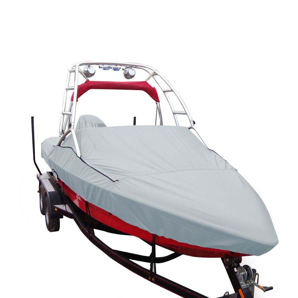 Carver Sun-DURA&reg; Specialty Boat Cover f/18.5' Sterndrive V-Hull Runabouts w/Tower - Grey