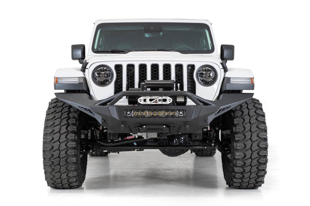 2007+ Jeep JL JLU JT Wrangler , Gladiator Stealth Fighter Front Bumper Addictive Desert Designs License Plate Bracket