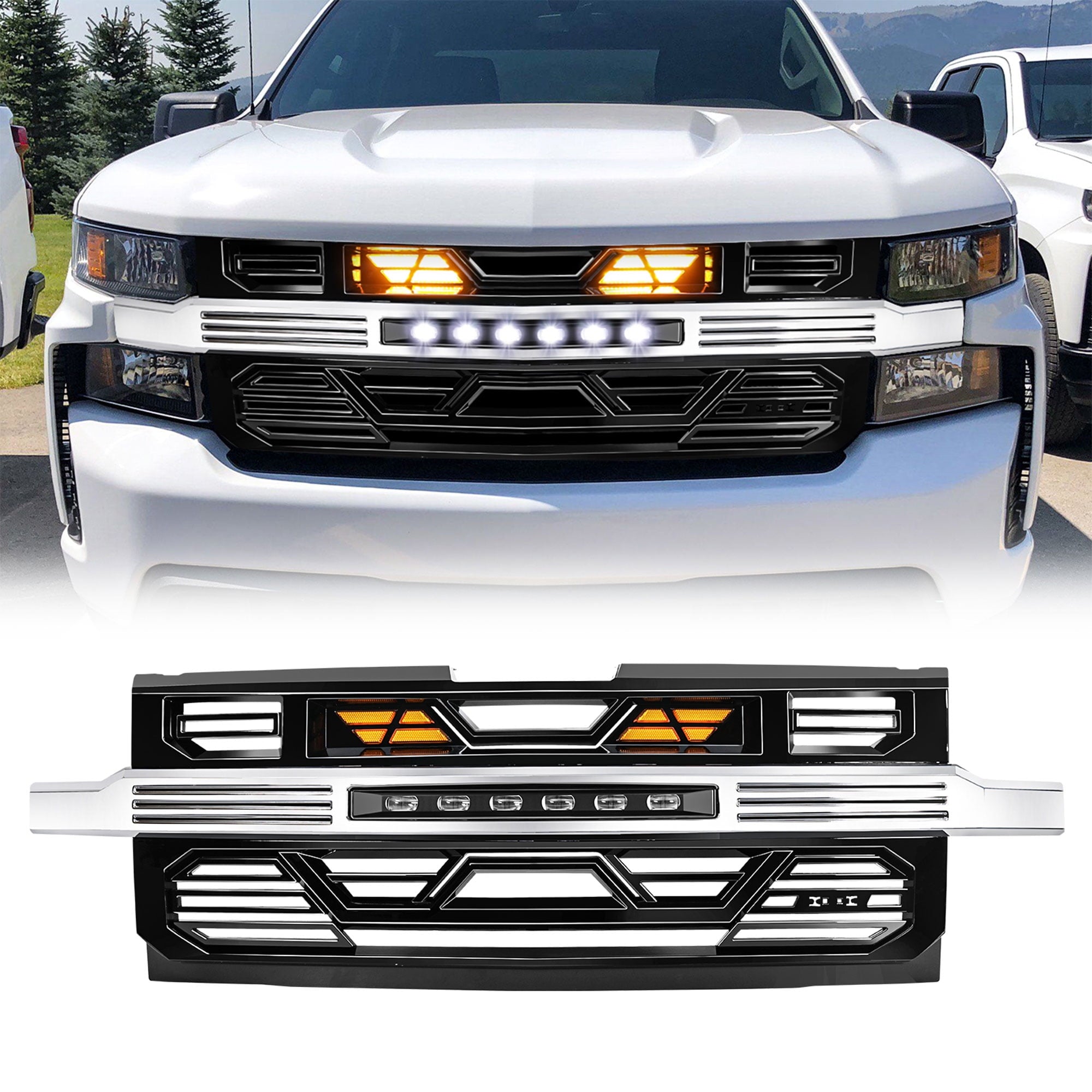 Armor Front Grille W/ Off-Road Ligh