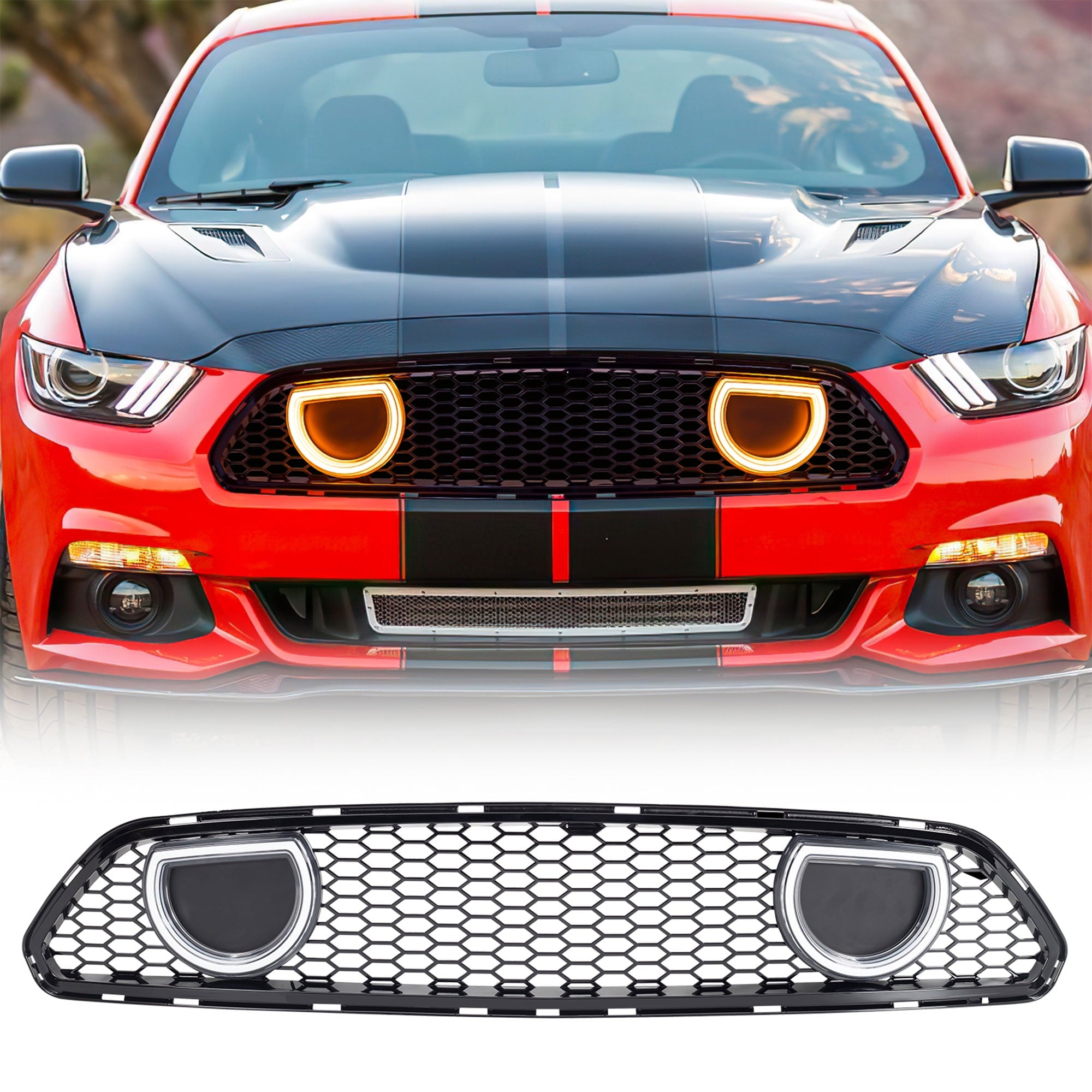 Mach 1 Style Grille W/ Drl & Turn S