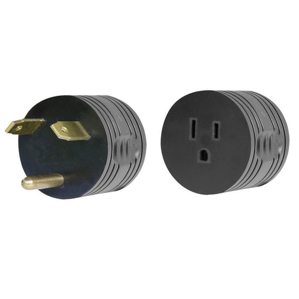 AP Products 16-00501 Power Cord Adapter 30A Plug/5-15R Receptacle Round Black