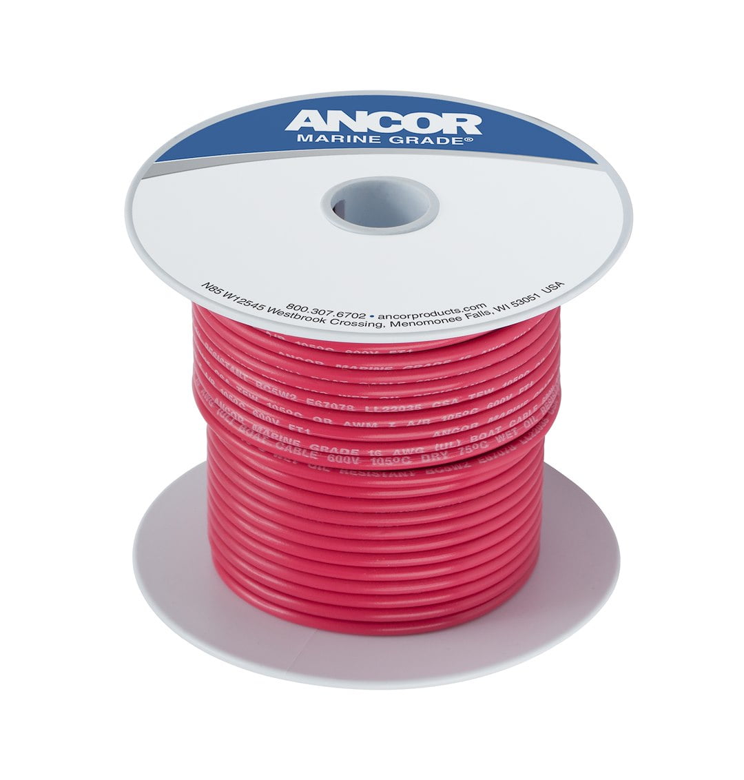 100' #6 Red Tinned Copper