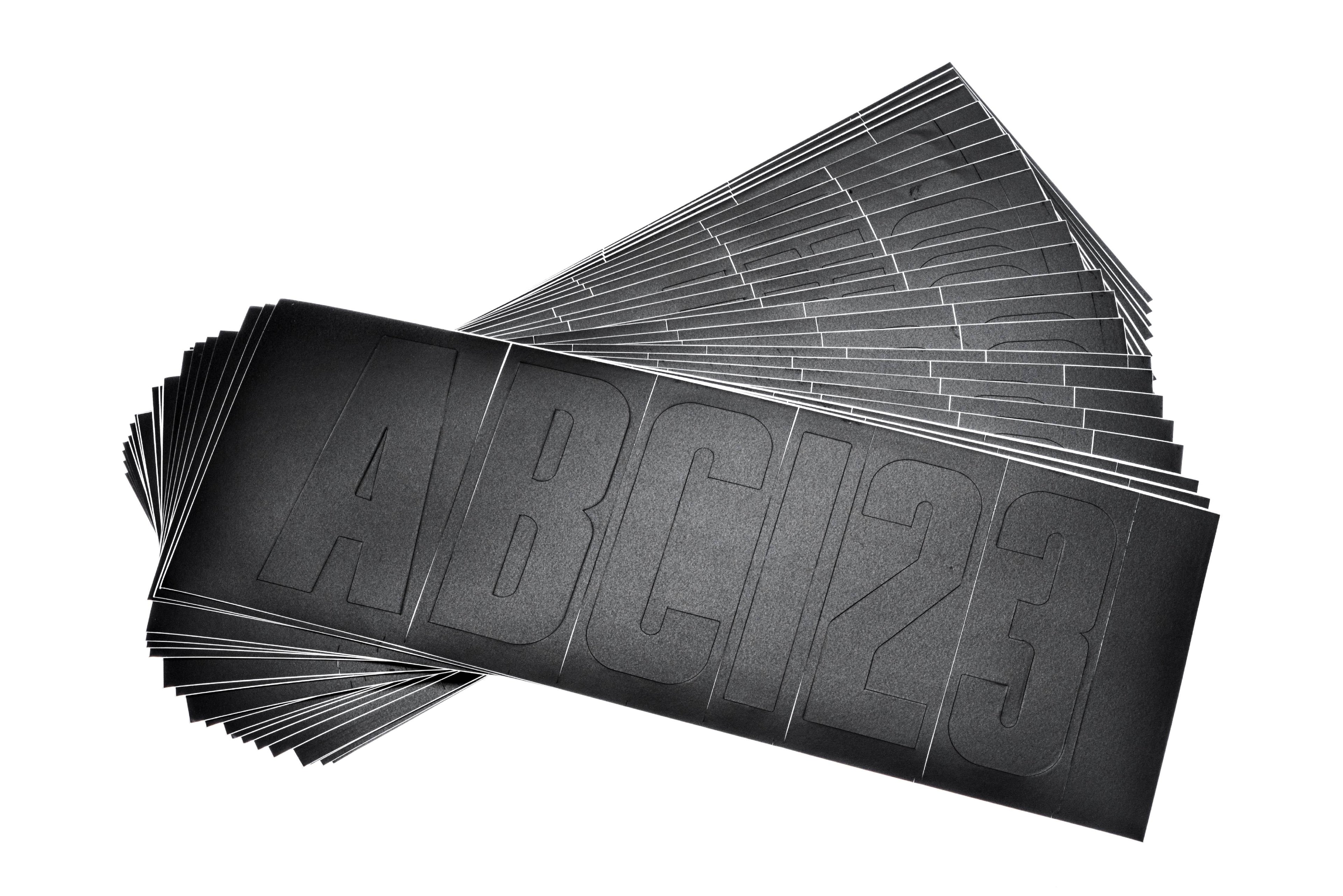 Attwood 14142-7 Waterproof 148-Piece Vinyl Boating Letter and Number Kit, Black Finish