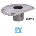 Attwood 238322-1 238 Series Socket Base - Aluminum, 9" D-Shaped