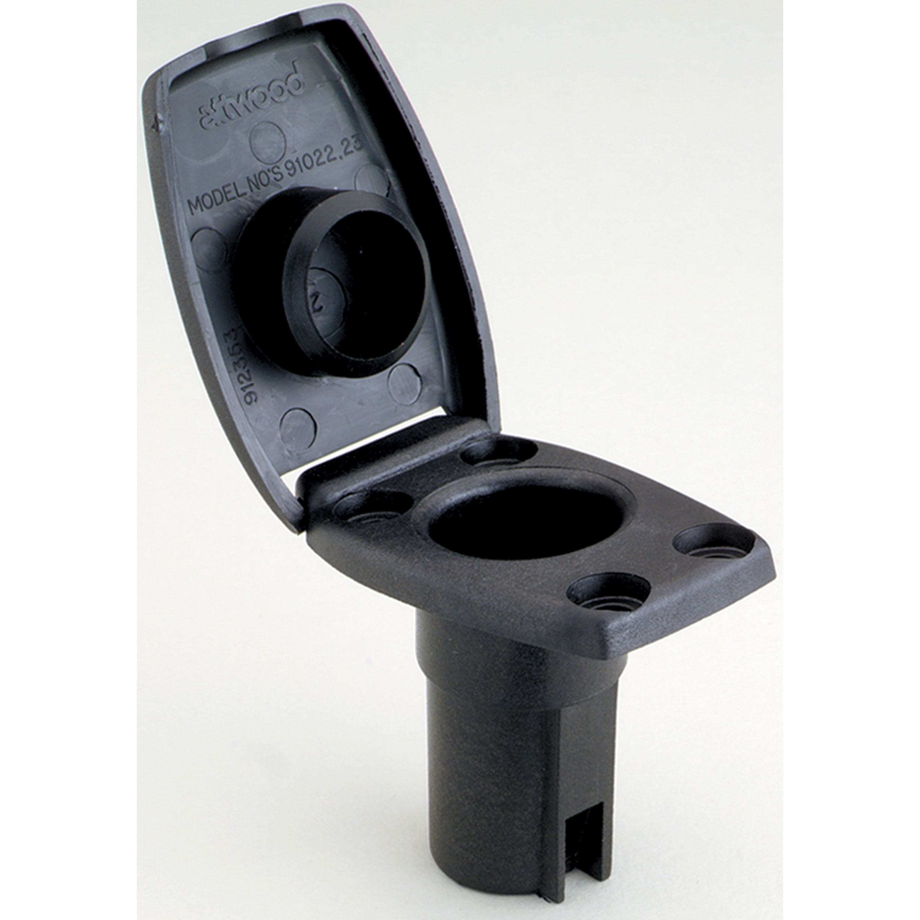 Attwood 91022-7 Oval Two-Pin Base for Angled Pole Light
