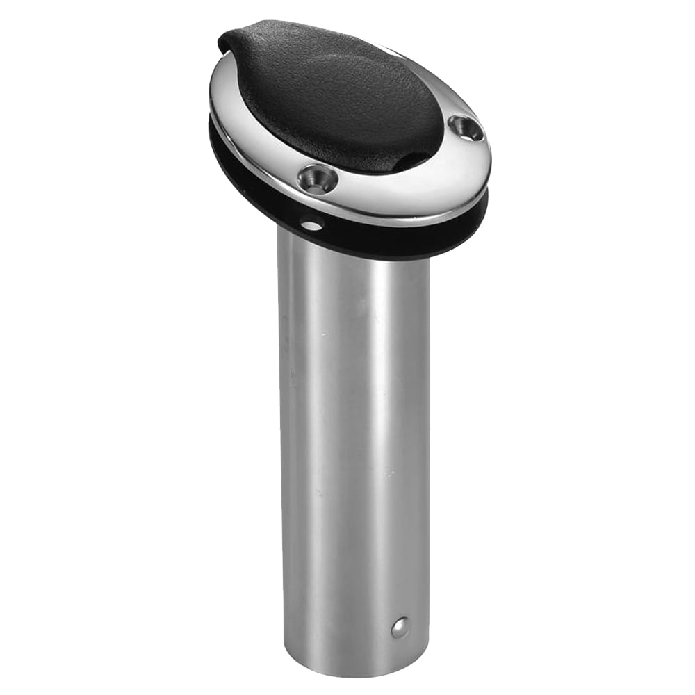 Attwood Stainless Steel Flush Mount 0 Degree Rod Holder, White, Open End