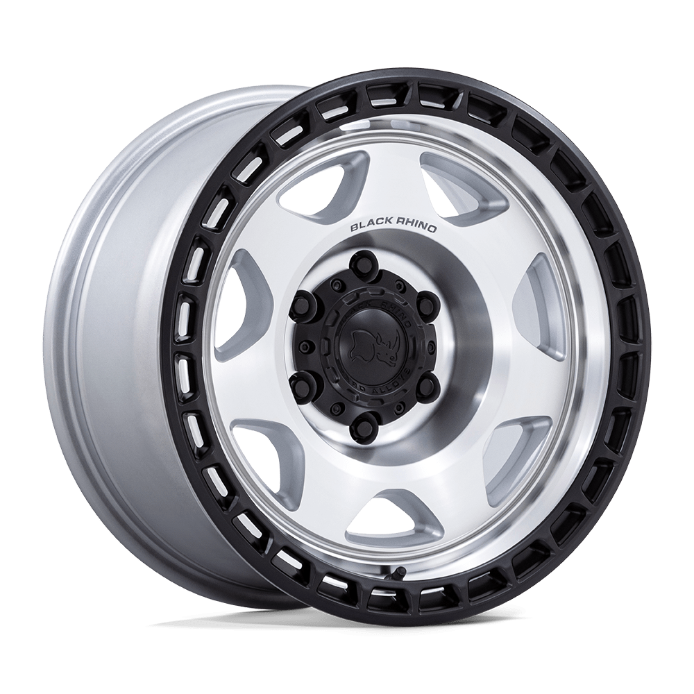 Black Rhino Hard Alloys VOYAGER 17X8.5 6X5.5 106 -10 SLV-MC-BLK