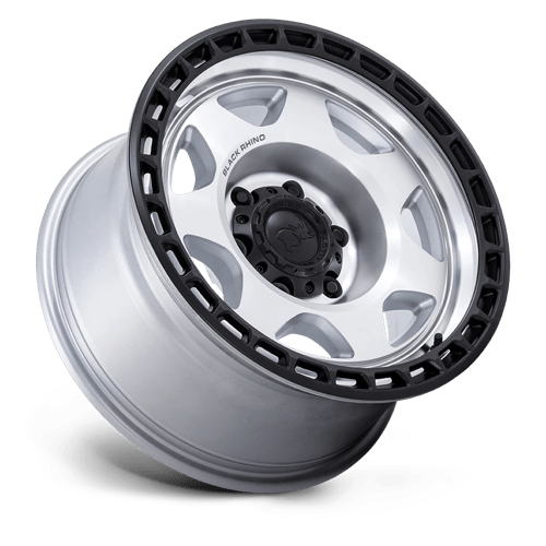 Black Rhino Hard Alloys VOYAGER 17X8.5 5X5 71 -10 SLV-MCH-BLK