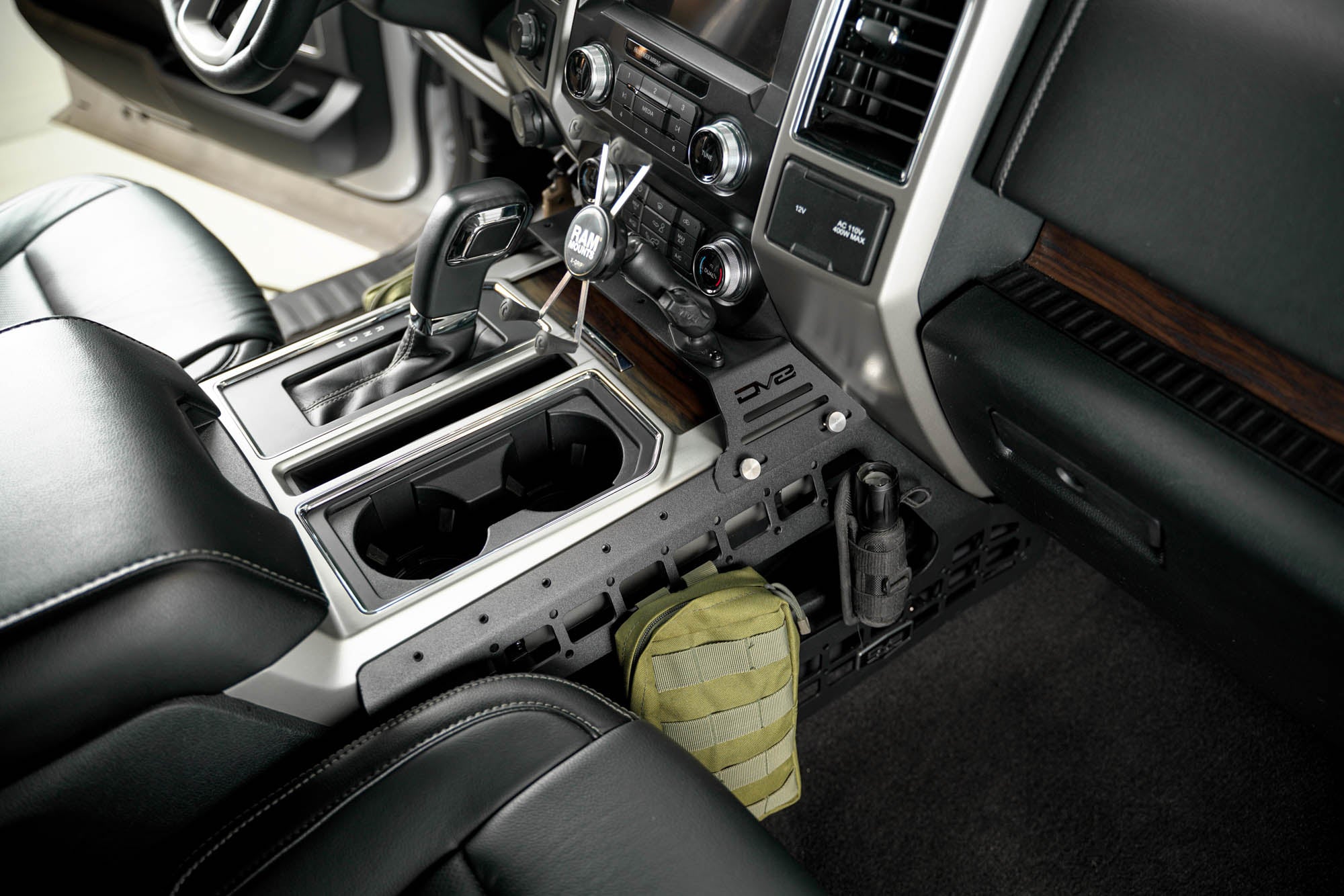 2015-2020 Ford F-150 & 2017-2021 F-250/350 Center Console Molle Panels & Device Mount