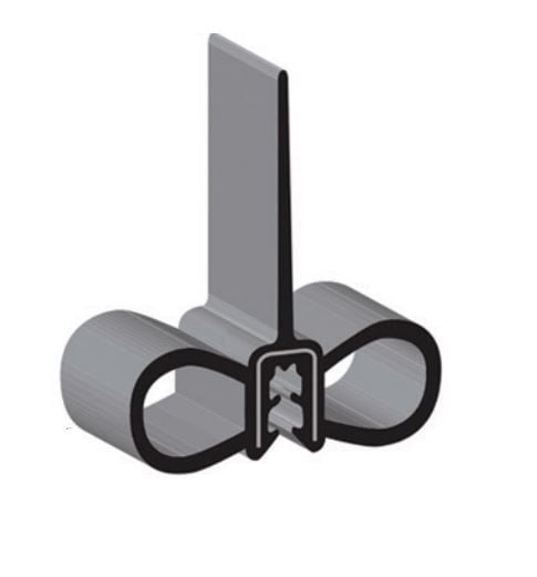 Blk  Double Bulb & Single Wiper Clp