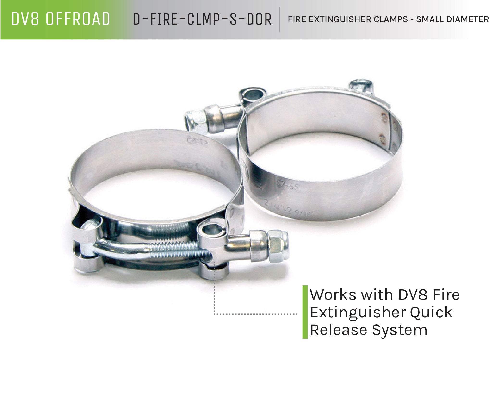 Fire Extinguisher Clamps Small Diameter