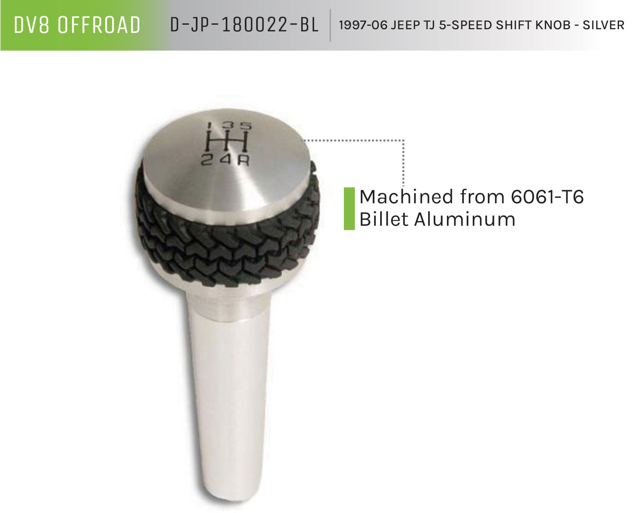 Jeep TJ 5-Speed Shift Knob Black