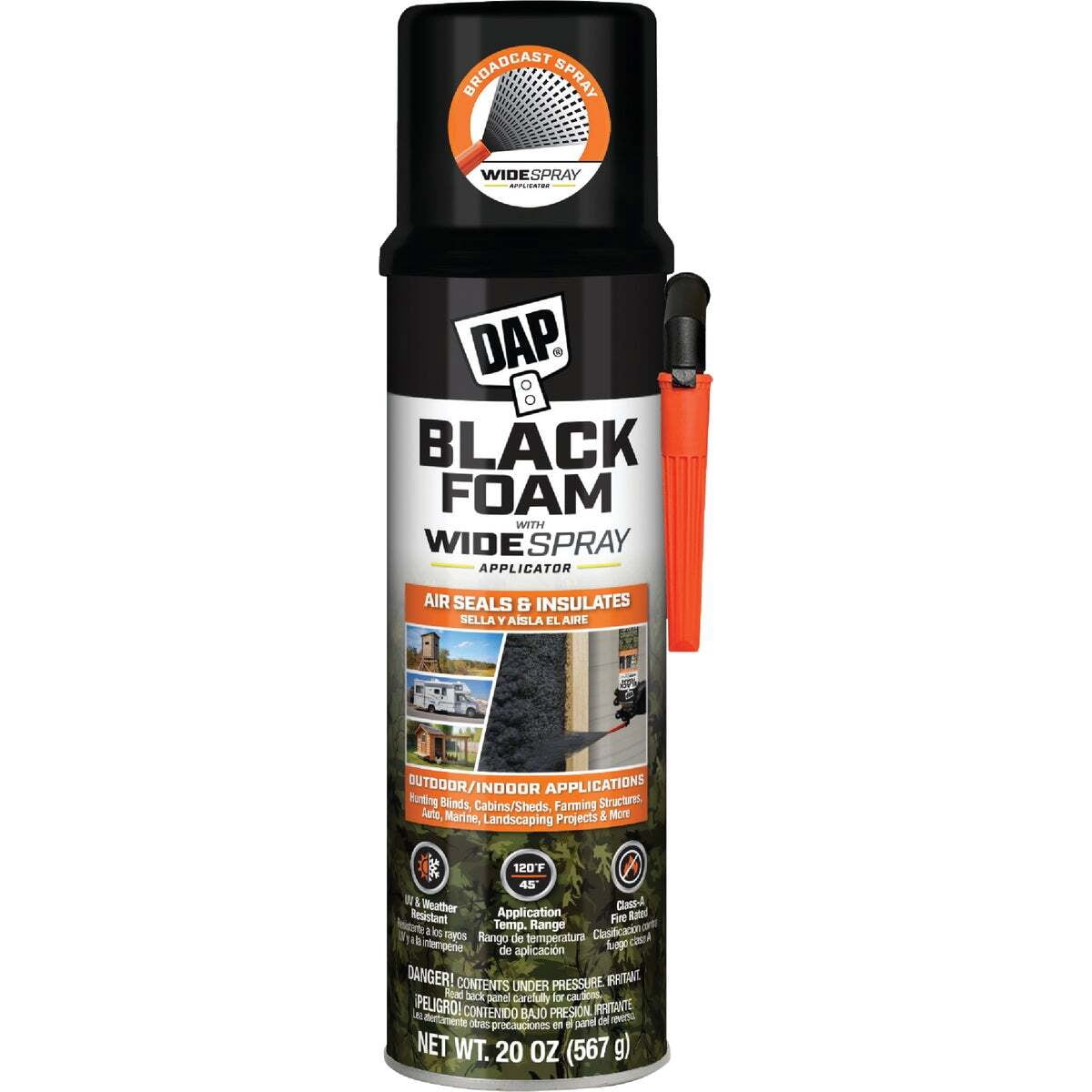 Dap Wide Spray Black Foam 20OZ