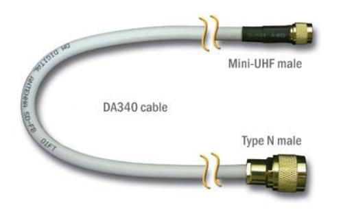50' DA340 Cble W/Min Uhf&typ N Mal