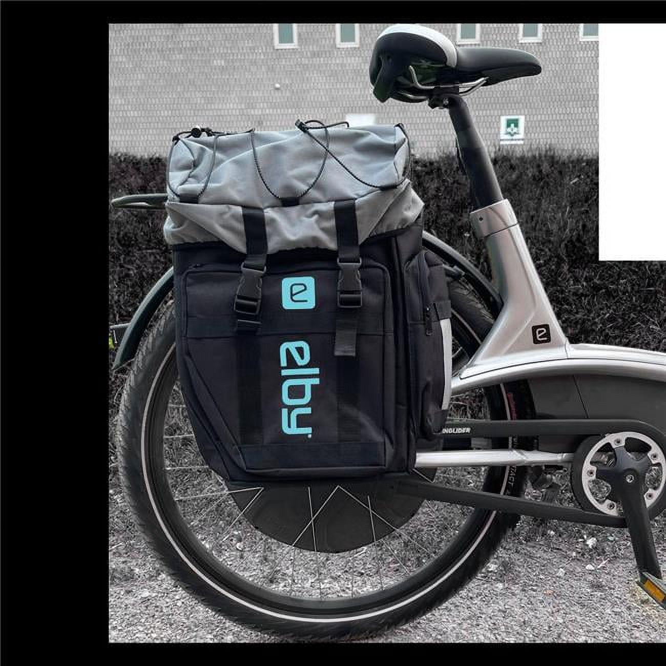 Pannier Bag Blk W/Malibu Blue Logo
