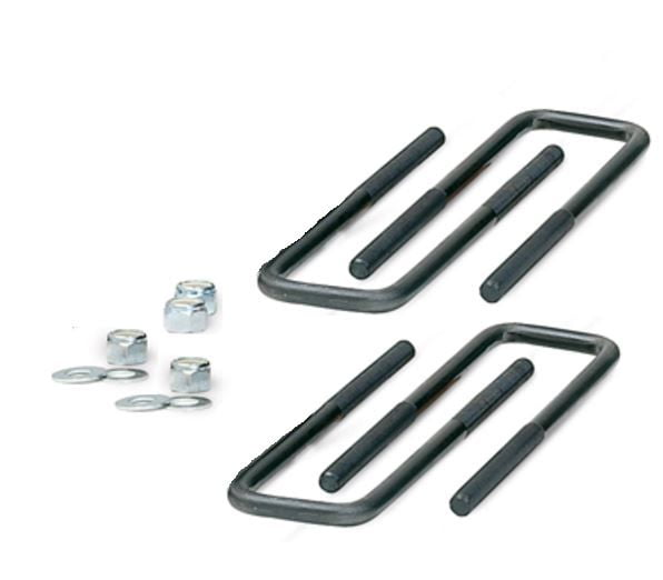 Fabtech Leaf Spring Axle U-Bolt Kit - U-Bolt Kit, Round, 3.5 in. x 18 in. x 5/8 in