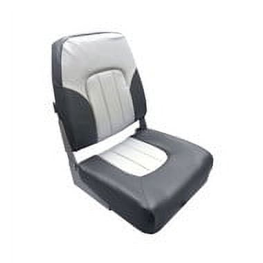 Deluxe High Back Boat Seat, Gray/Charcoal