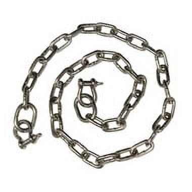 SS316 Anchor Chain 1/4"x4' with two 5/16" shackle