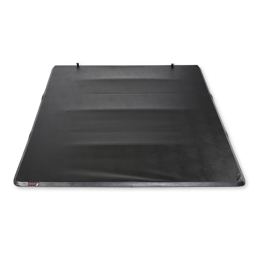 TrailFX Tonneau Cover - Soft Tri-Fold Non-Lockable Black Vinyl With Aluminum Rails
