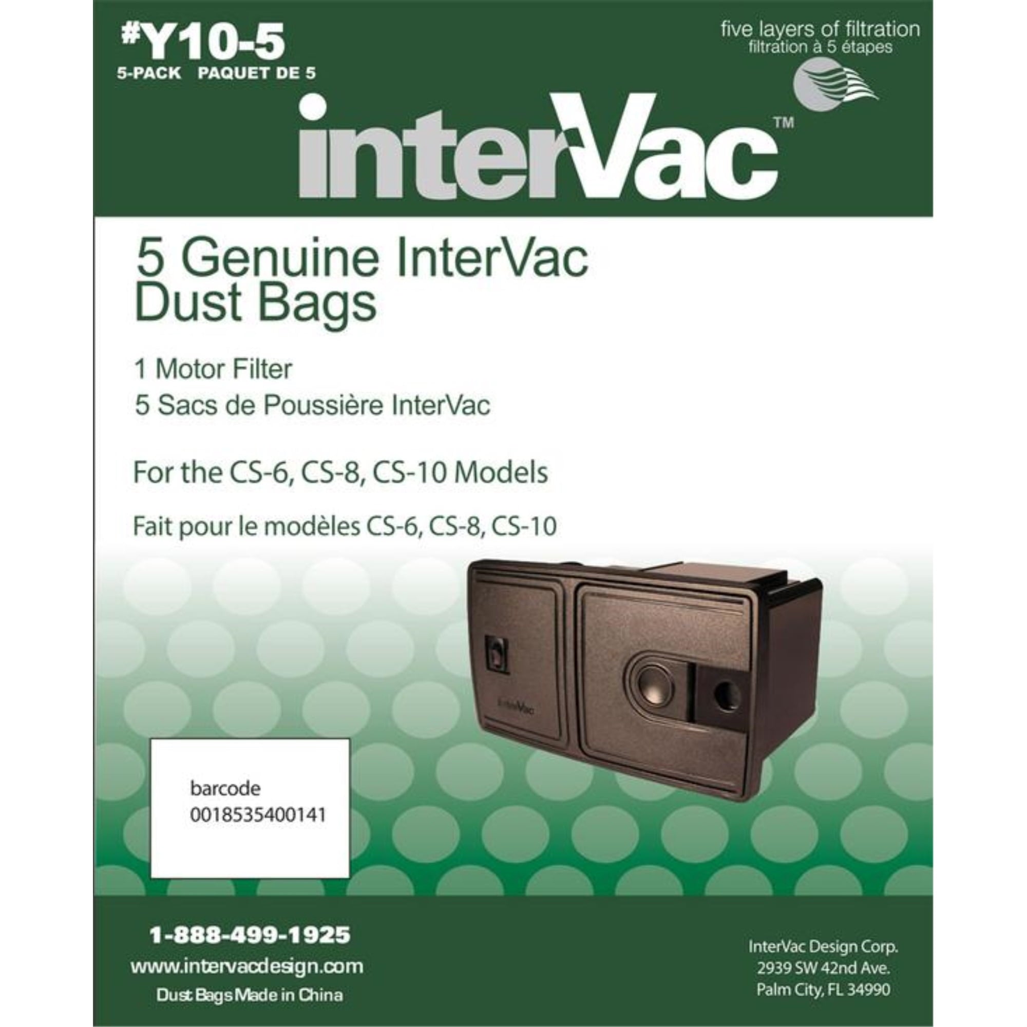 Y10-5 Dust Bags  CS-6 & CS-8 Models
