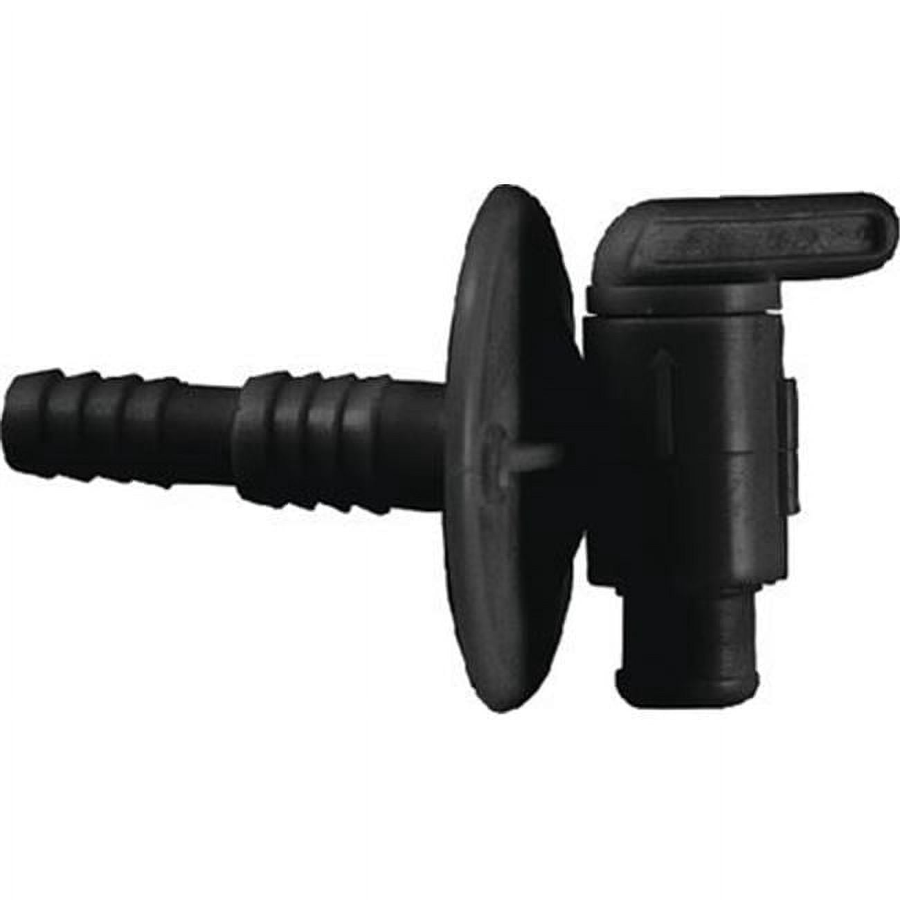 Drain Cock - Dual Barbed  Black