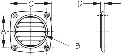 ABS Hose Vent - 3' White Flush