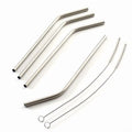 S/S Straws  Set of 4 W/Brush