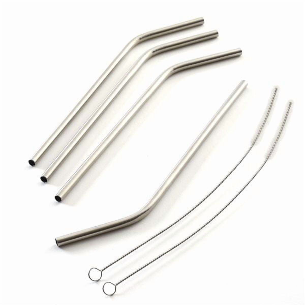 S/S Straws  Set of 4 W/Brush