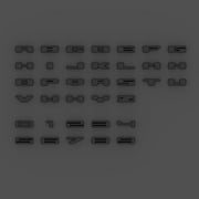LED Letter Badges - Matte Black- O