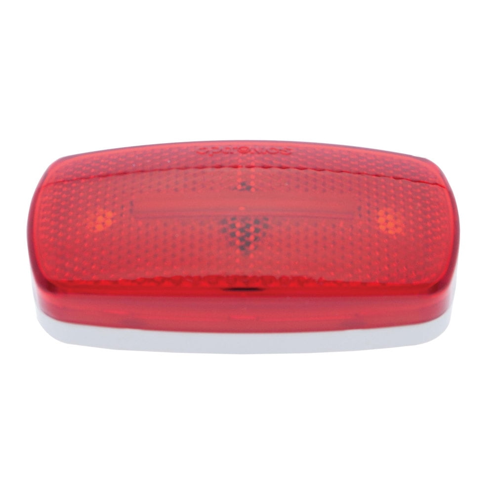 M/C; Oval;wht Base; Red